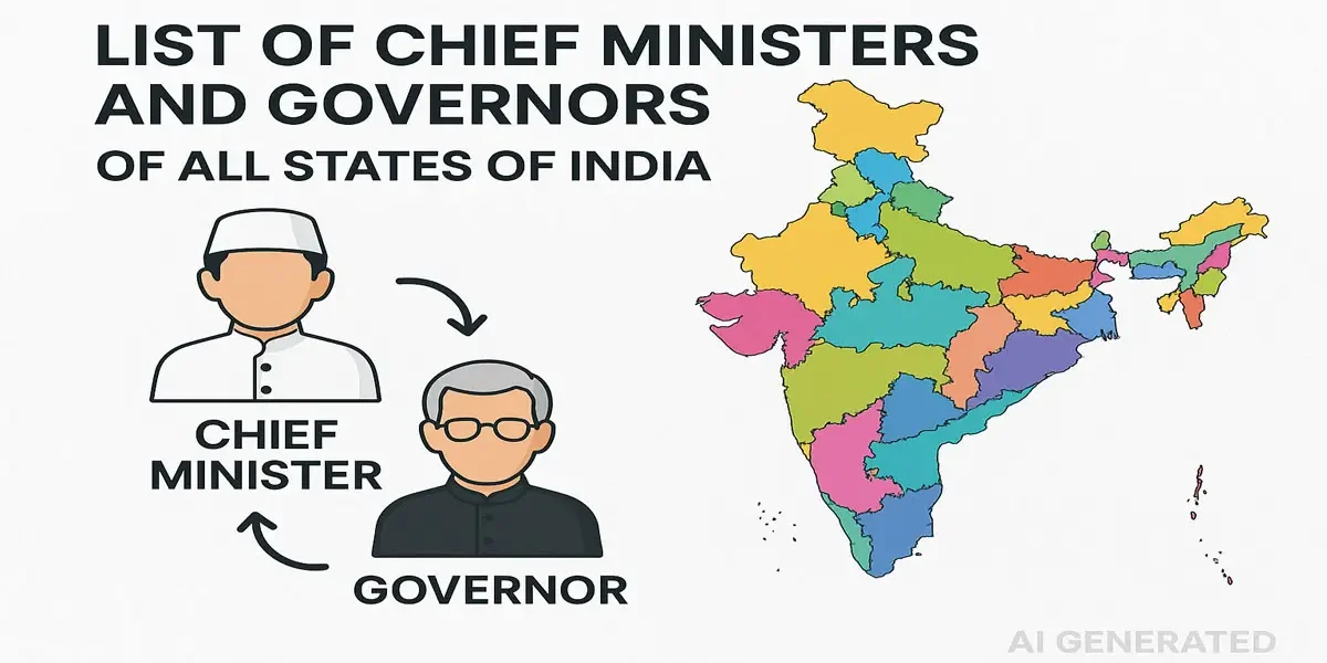 List of Chief Ministers and Governors of all States of India 2025 1 List of Chief Ministers and Governors of all States of India