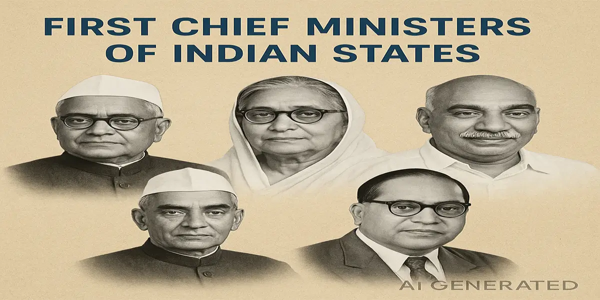 List of First Chief Ministers of Indian States 6 List of First Chief Minister of Indian State