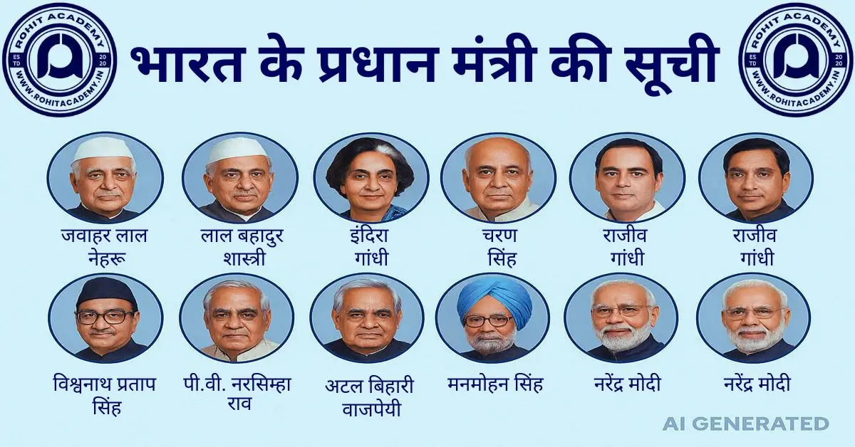 भारत के प्रधान मंत्री की सूची