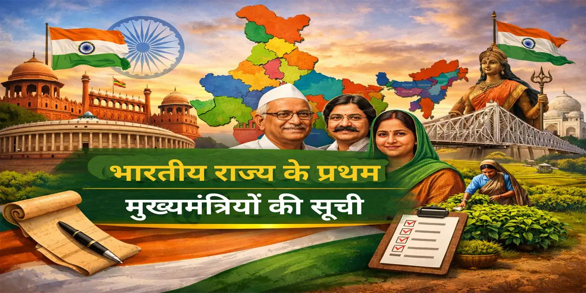 भारतीय राज्य के प्रथम मुख्यमंत्रियों की सूची