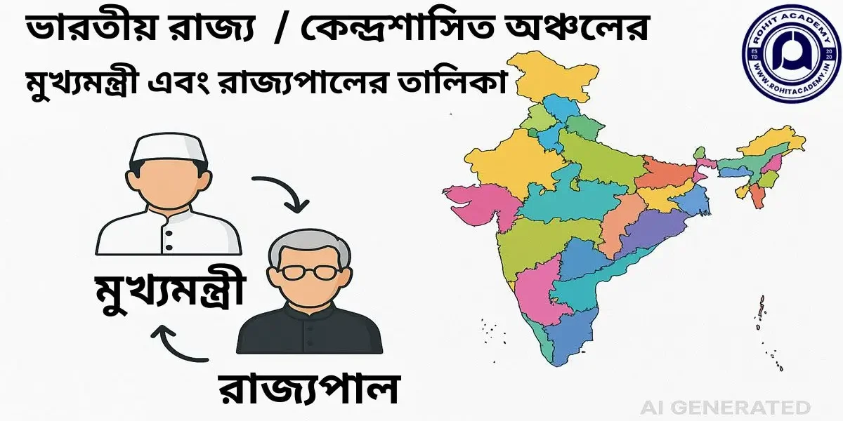 ভারতীয় রাজ্য কেন্দ্রশাসিত অঞ্চলের মুখ্যমন্ত্রী এবং রাজ্যপালের তালিকা
