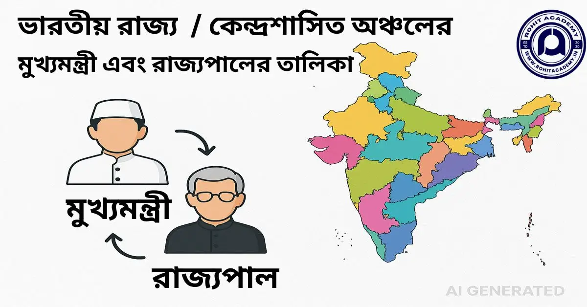 ভারতীয় রাজ্য কেন্দ্রশাসিত অঞ্চলের মুখ্যমন্ত্রী এবং রাজ্যপালের তালিকা
