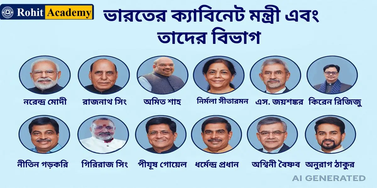 ভারতের ক্যাবিনেট মন্ত্রী এবং তাদের বিভাগ
