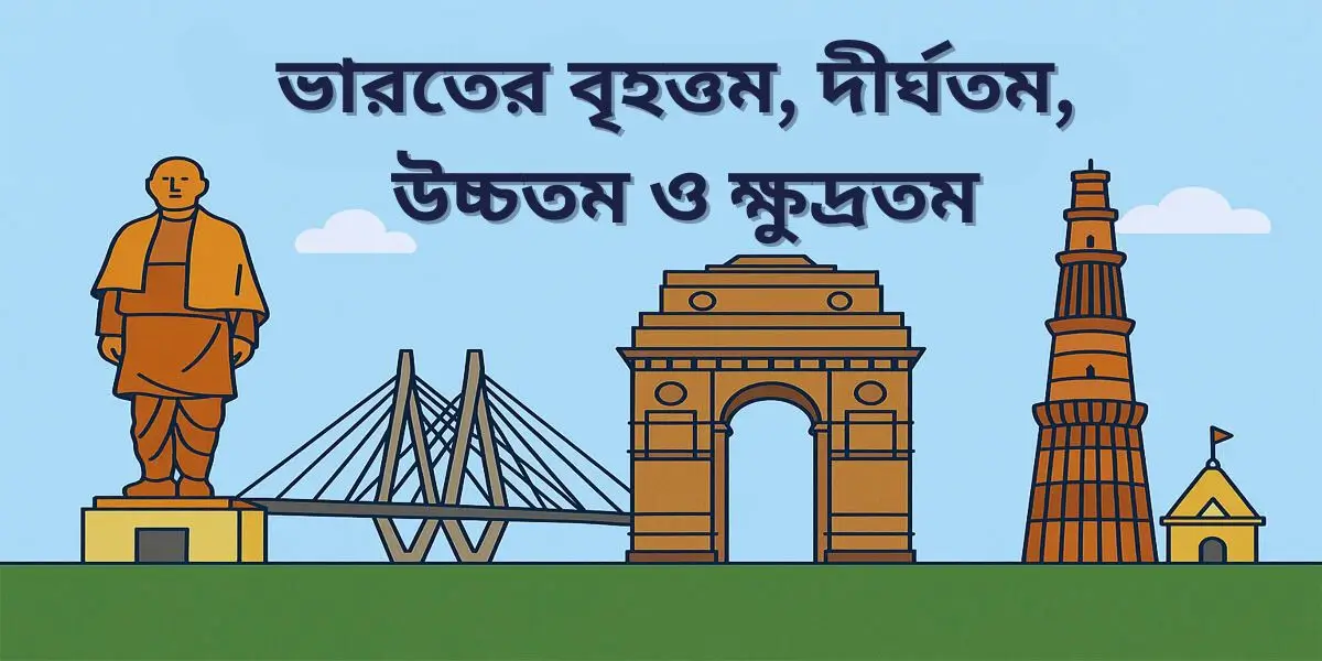 ভারতের বৃহত্তম, দীর্ঘতম, উচ্চতম ও ক্ষুদ্রতম