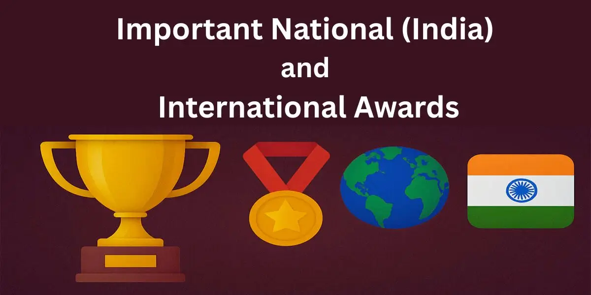 Important National and International Awards 7 Important National (India) and International Awards