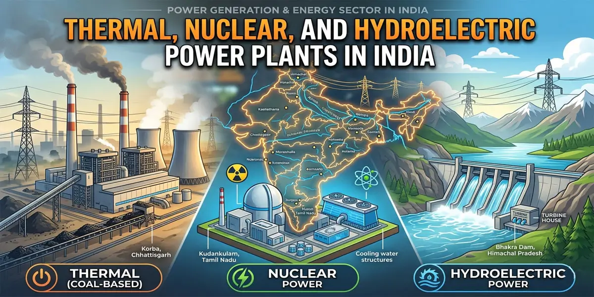 THERMAL, NUCLEAR & HYDROELECTRIC POWER PLANTS IN INDIA