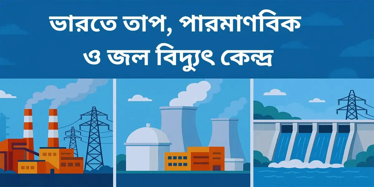 ভারতে তাপ, পারমাণবিক ও জল বিদ্যুৎ কেন্দ্র