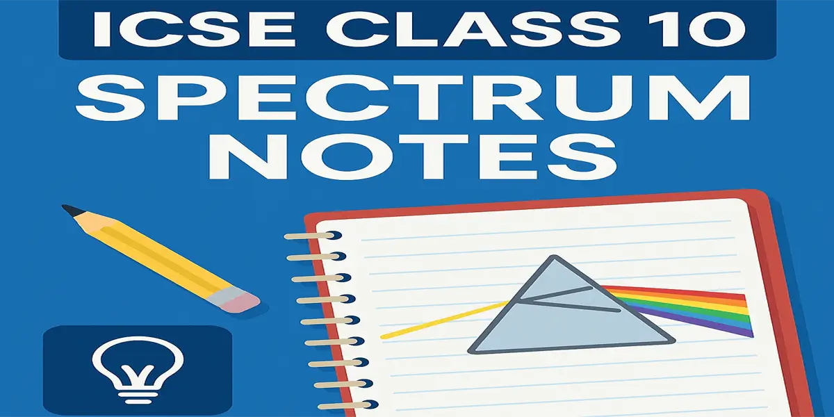ICSE Class 10 Physics Spectrum Notes 1 ICSE Class 10 Chapter 6 Spectrum Notes