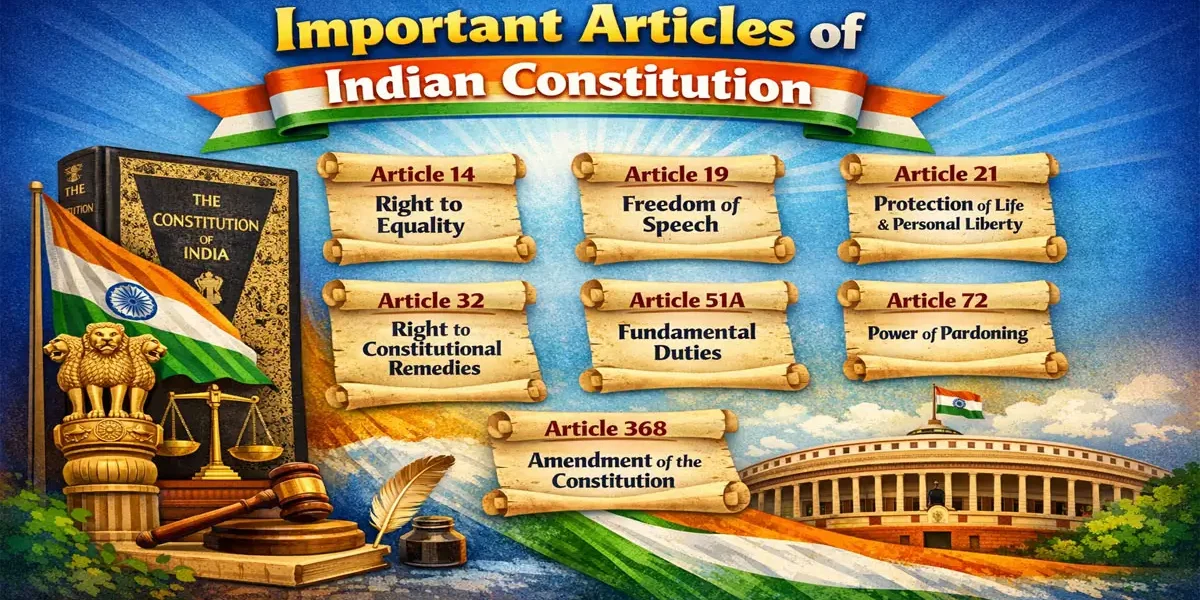Important Articles of Indian Constitution: List & Detailed Information 1 Important Articles of Indian Constitution