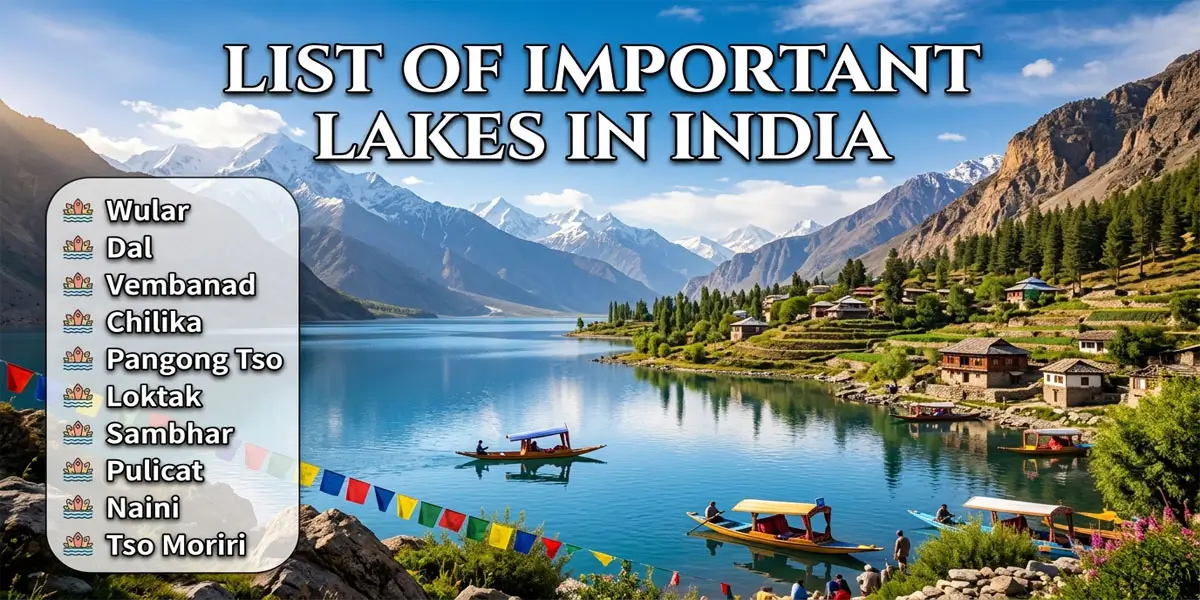 List of Important Lakes in India with States | Largest, Freshwater & Salt Lakes