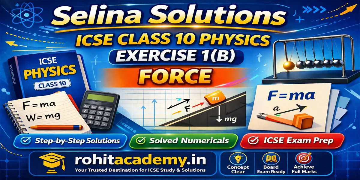 Selina Solutions ICSE Class 10 Physics Exercise 1(B) Force