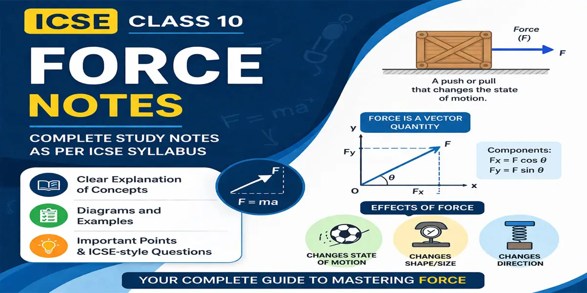 ICSE Class 10 Force Notes