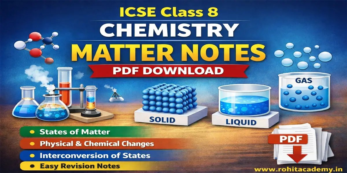 ICSE Class 8 Chemistry Chapter 1 Matter Notes