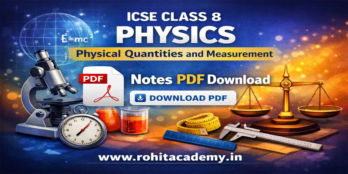 ICSE Class 8 Physics Chapter 2 Physical Quantities and Measurement Notes