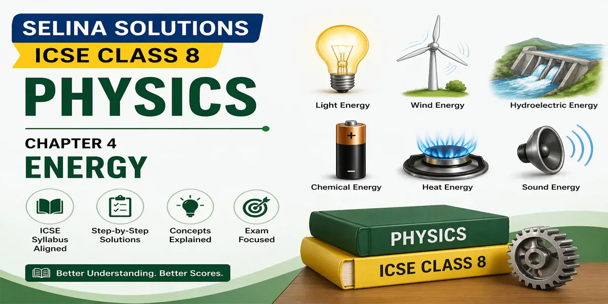 ICSE Class 8 Physics Chapter 4 Energy Selina Solutions 1 ICSE Class 8 Physics Chapter 4 Energy Selina Solutions