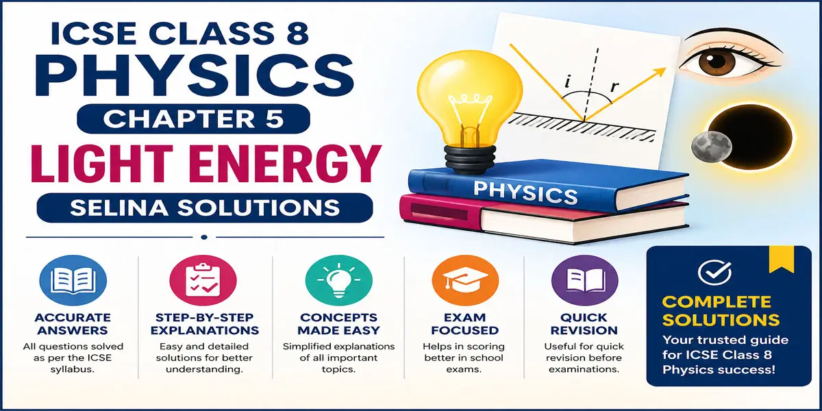 ICSE Class 8 Physics Chapter 5 Light Energy Selina Solutions 1 ICSE Class 8 Physics Chapter 5 Light Energy Selina Solutions