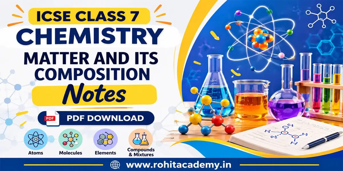 ICSE Class 7 Chemistry Matter and Its Composition Notes | PDF Download 1 ICSE Class 7 Chemistry Chapter 1 Matter and Its Composition Notes