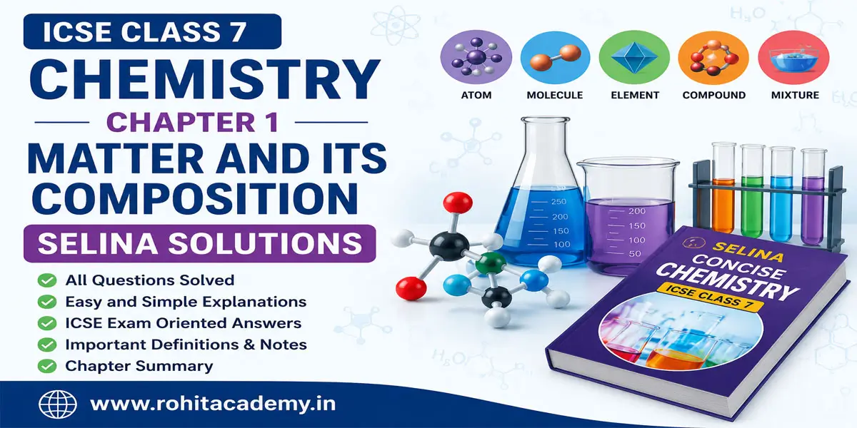ICSE Class 7 Chemistry Chapter 1 Matter and Its Composition Selina Solutions 1 ICSE Class 7 Chemistry Chapter 1 Matter and Its Composition Selina Solutions