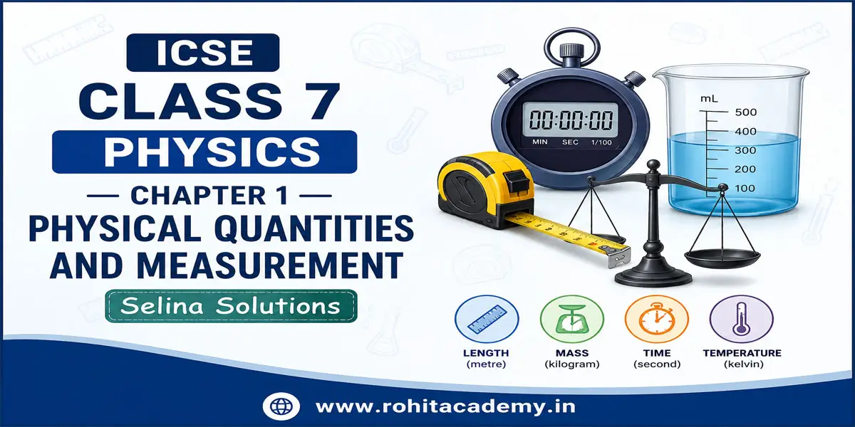ICSE Class 7 Physics Chapter 1 Physical Quantities and Measurement Selina Solutions