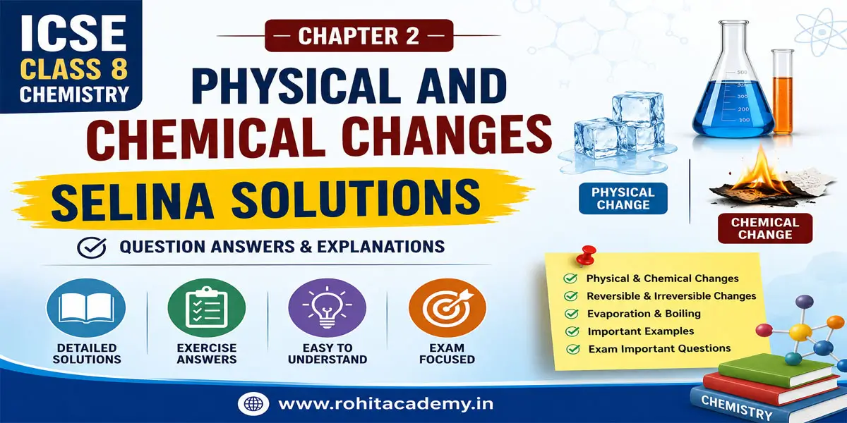 ICSE Class 8 Chemistry Chapter 2 Physical and Chemical Changes Selina Solutions 1 ICSE Class 8 Chemistry Chapter 2 Physical and Chemical Changes Selina Solutions