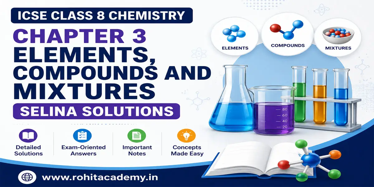 ICSE Class 8 Chemistry Chapter 3 Elements, Compounds and Mixtures Selina Solutions