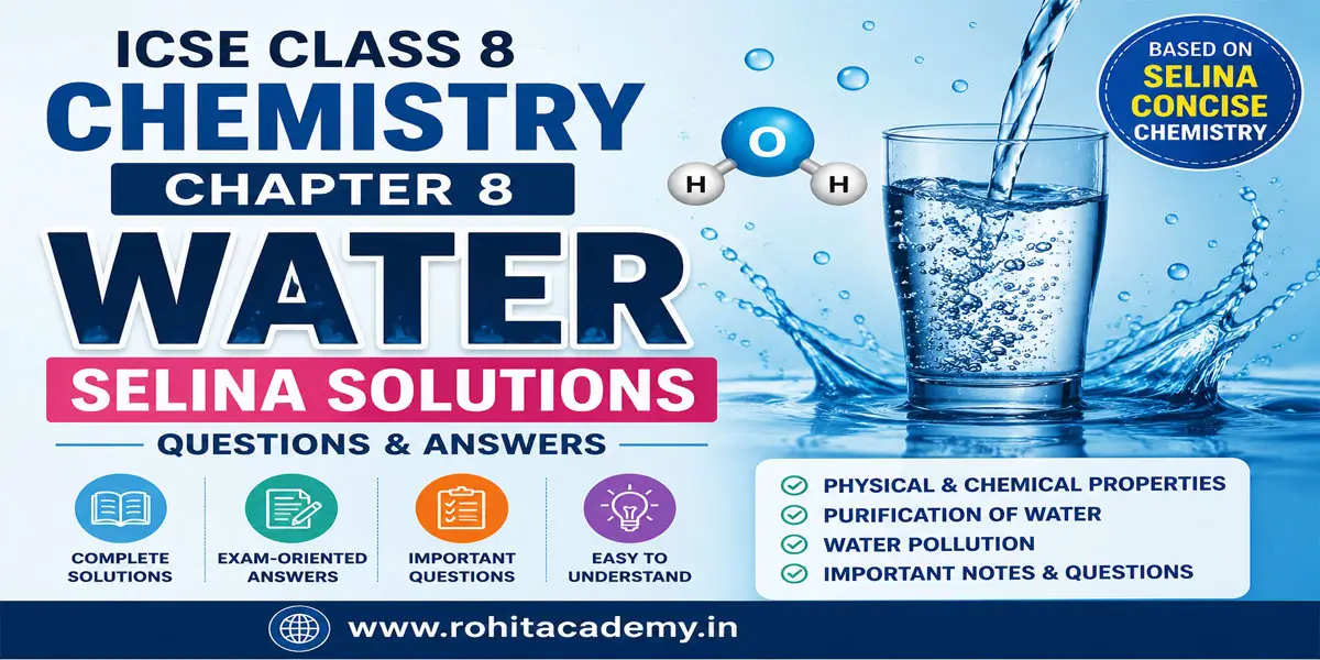 ICSE Class 8 Chemistry Chapter 8 Water Selina Solutions 1 ICSE Class 8 Chemistry Chapter 8 Water Selina Solutions