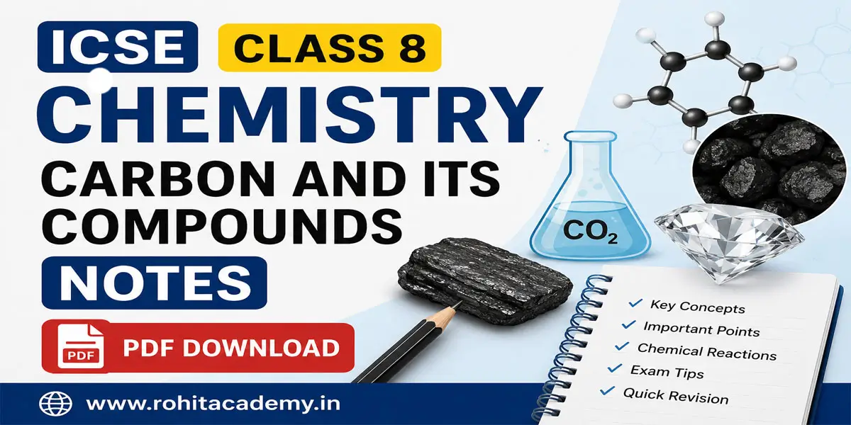 ICSE Class 8 Chemistry Carbon and Its Compounds Notes | PDF Download 1 ICSE Class 8 Chemistry Carbon and Its Compounds Notes | PDF Download