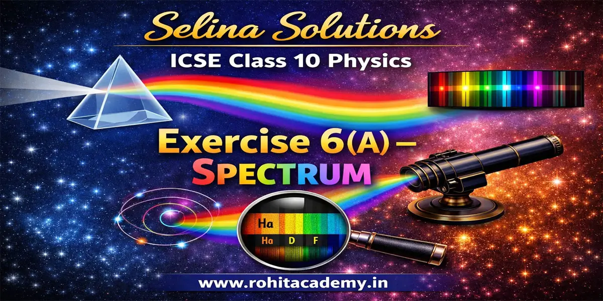 Selina Solutions for ICSE Class 10 Physics Exercise 6(A) – Spectrum