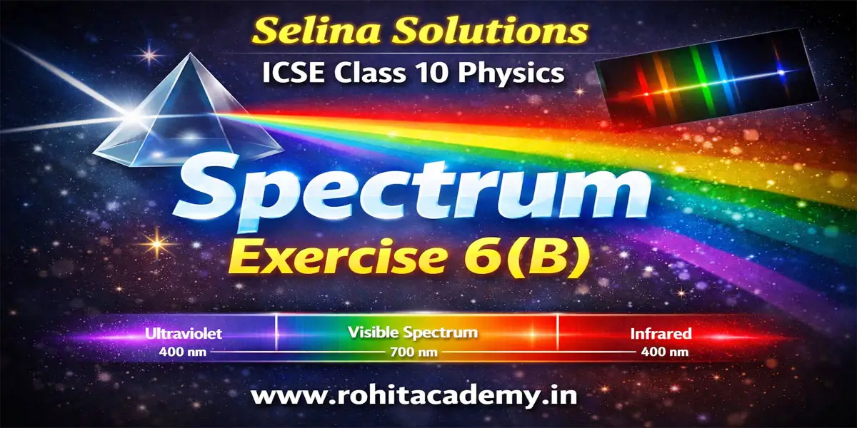 Selina Solutions for ICSE Class 10 Physics Exercise 6B – Spectrum