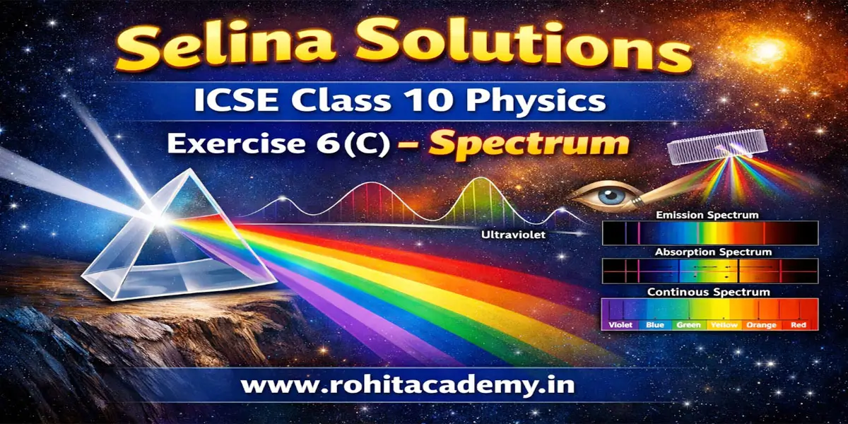 Selina Solutions for ICSE Class 10 Physics Exercise 6C – Spectrum