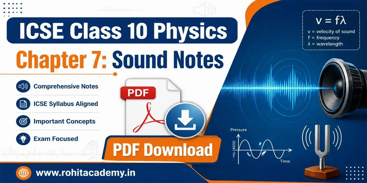 ICSE Class 10 Physics Chapter 7 Sound Notes | PDF Download 1 ICSE Class 10 Physics Chapter 7 Sound Notes