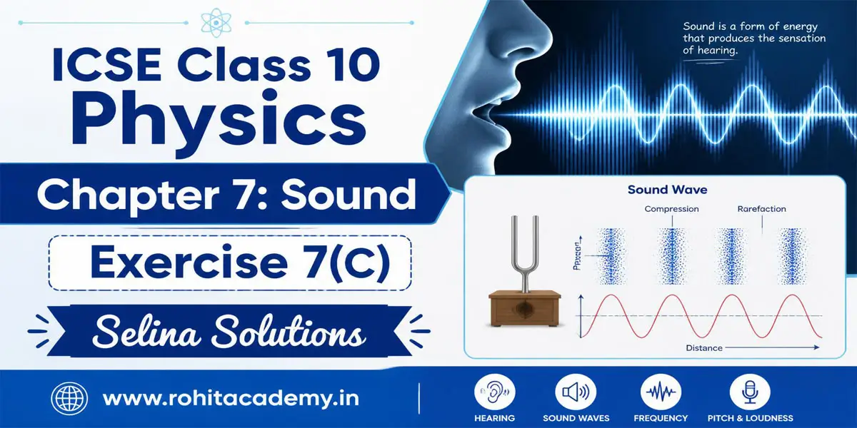 ICSE Class 10 Physics Chapter 7: Sound Exercise 7(C) – Selina Solutions 1 Selina Solutions for ICSE Class 10 Physics Exercise 7(C) – Sound