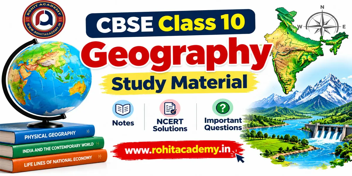 CBSE Class 10 Geography Study Material: Notes, NCERT Solutions and Important Questions 1 CBSE Class 10 Geography